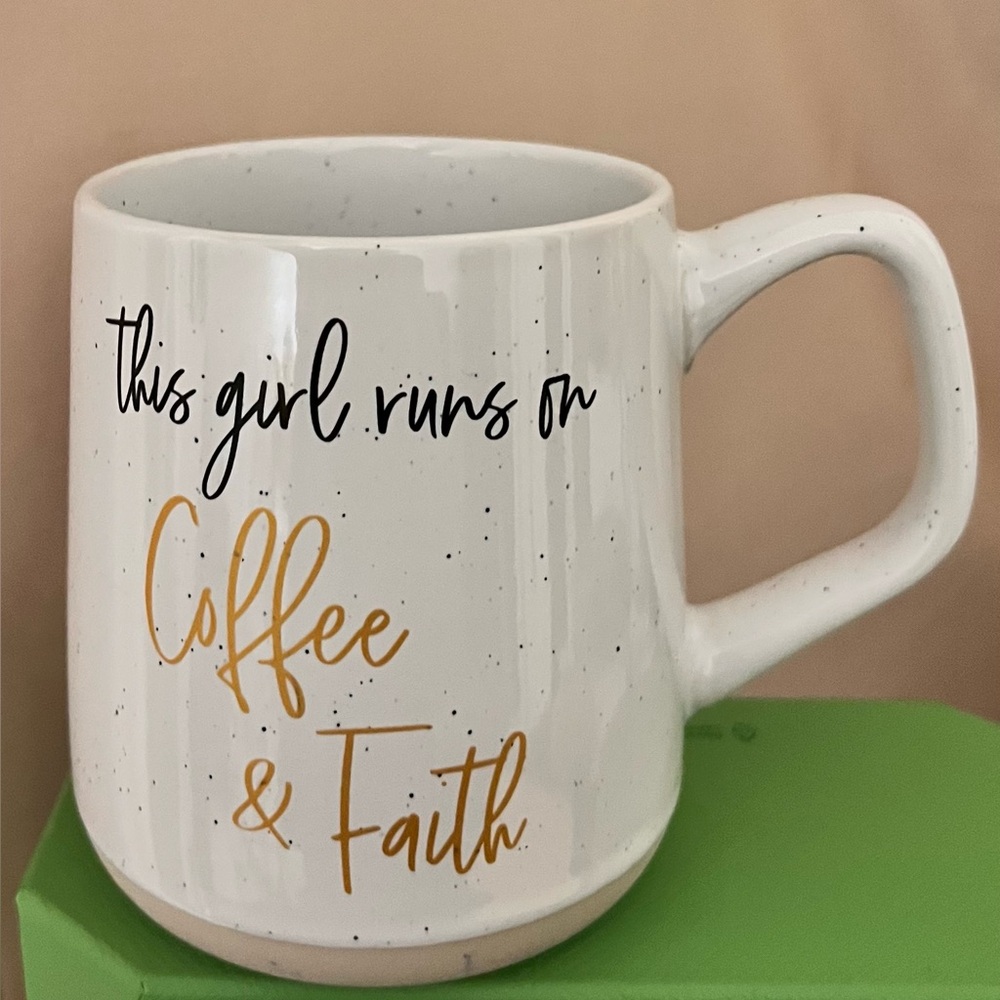“This Girls Runs On Coffee & Faith” Mug